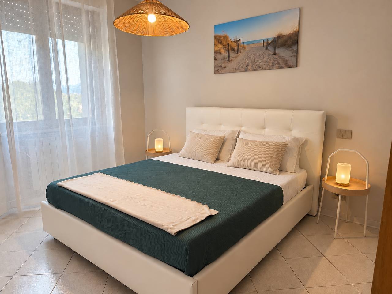 Front view of the double bedroom